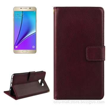 Flip Leather Wallet Case For Note 5, Mobile Phone Housing For Samsung Galaxy Note 5 Case Cover